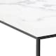 image 5 of Barossa Coffee Table with White Marble Effect Top & Black Steel Base 60cm