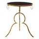 image 1 of Interiors by Premier Sleek Black Tempered Glass Top Accent Table, Elegant Side Table By Couch, Durable And Versatile Lounge Table Black