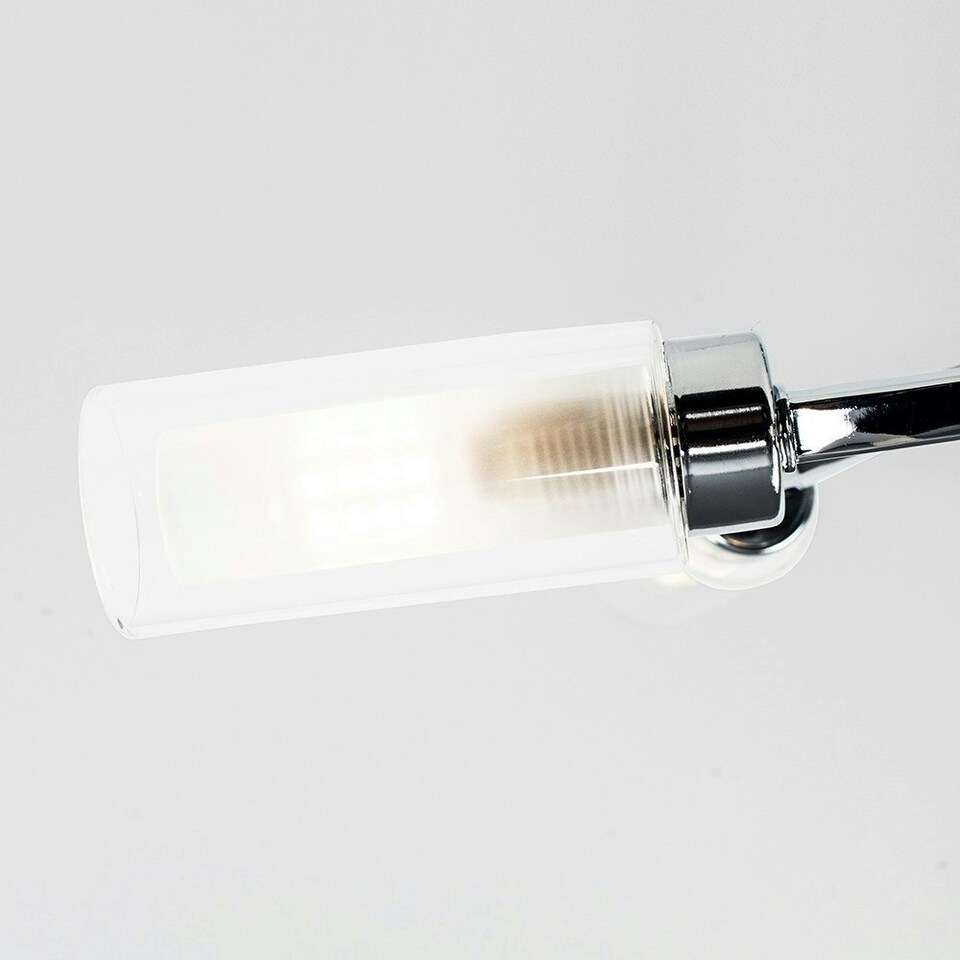 image 1 of ValueLights Claudia Pair of 5 Way Silver Ceiling Bar Light