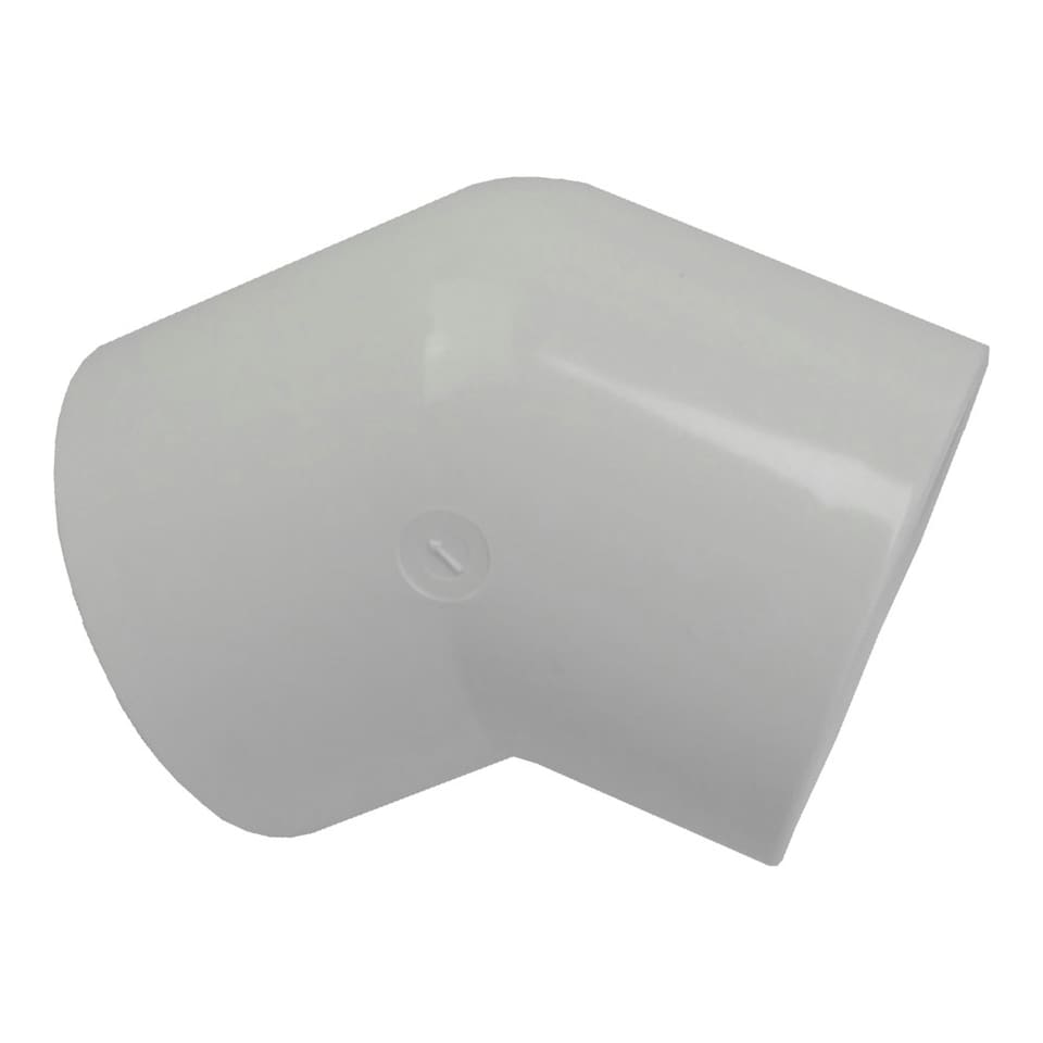 image 1 of 2in Plastica White 45 Deg Elbow P P - Single