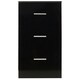 image 5 of COSTWAY NightStand 3-Drawer Chest Storage Organizer Black | Black