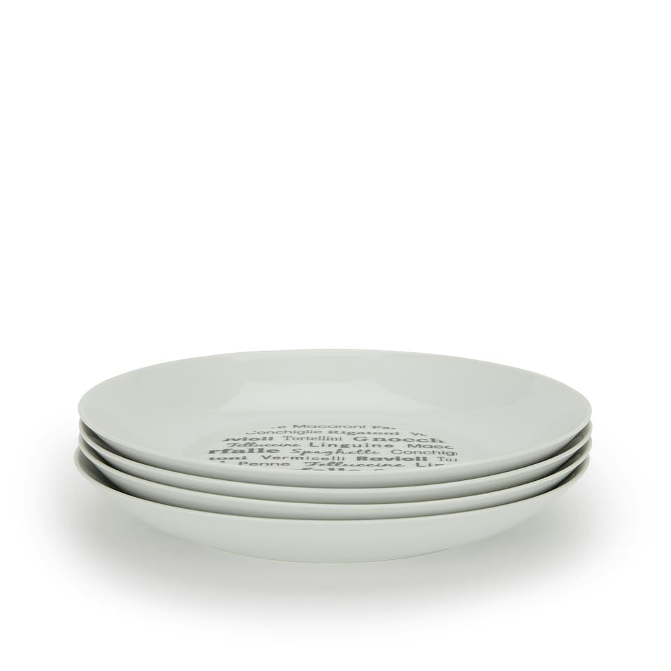 image 1 of 5pc Pasta Set Black Script