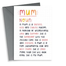 Cute Definition Mother's Day Card For Mum