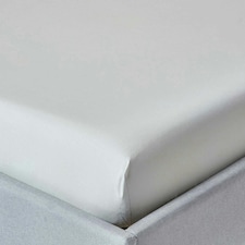 Homescapes Silver Grey Egyptian Cotton Fitted Sheet 200 TC, King | Grey | King