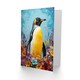 image 2 of King Floral Flowers Colourful Fun Penguin Birthday Card