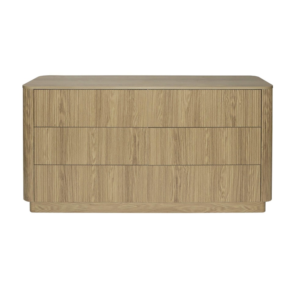 image 1 of Winthorpe Chest Of 6 Drawer Oak Bedroom Storage Organiser Cabinet