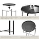 image 4 of Bedside Table Chester - round with removable steel shelf, 45.5 x 45.5 x 53 cm | Black | black | 45,50 x 45,50 x 53 cm | 1