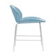 image 3 of Tamzin Blue Velvet Chrome Finish Bar Chair Blue