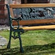 image 6 of Kids 2 Seater Wooden & Cast Iron Garden Patio Childrens Bench with Animal Design