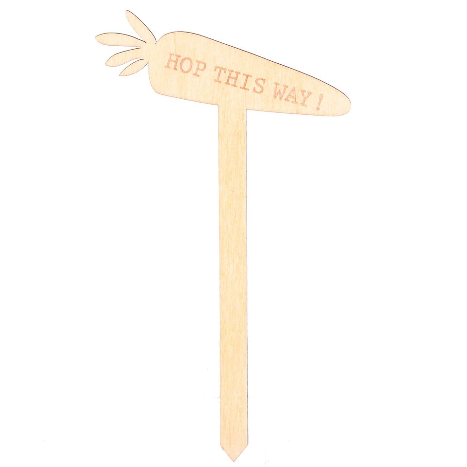 image 1 of Nicola Spring Easter Egg Hunt Signs - 15cm - Natural - Pack of 7