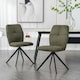 image 5 of Set of 8 Luna Modern Fabric Dining Chair Padded Seat Metal Legs Kitchen (Green)