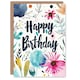 image 1 of Modern Boho Flowers Floral Watercolour Woman Her Birthday Card