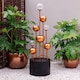 image 2 of Golden Orb Cascading Tiered Garden Water Feature with LED Lights 120cm