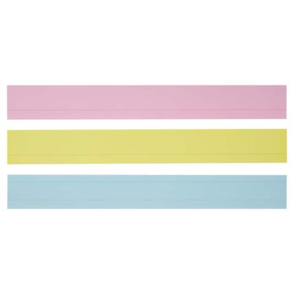 image 1 of Pack of 30 Wipe-off Reusable 3"x24" Coloured Sentence Strips by Clever Kidz
