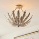 image 2 of Delphine Decorative Silver Layered Leaf Semi Flush Ceiling Light