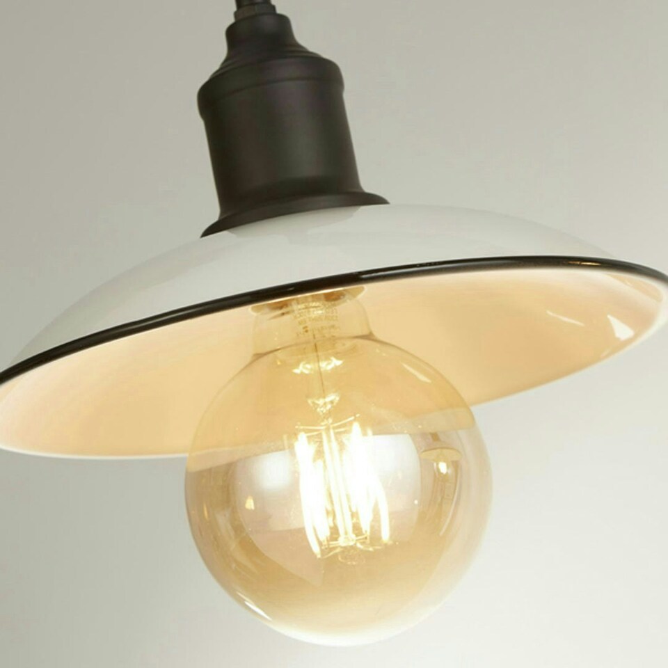 image 1 of Kestle 3 Light White Diner Ceiling Pendant Bar