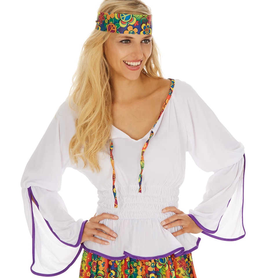 image 1 of Womens Lady Love and Peace Costume | Multi | colourful | S | 1