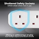 image 6 of Masterplug 4 Socket Extension Lead with 2m Cable, Wall-Fixing, White
