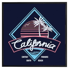 Neon california (Picutre Frame) Black | XL