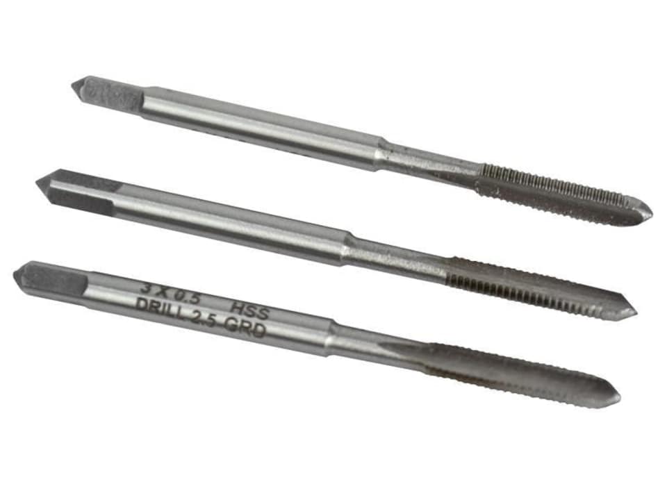Faithfull Hss Straight Flute Tap Set M3 X 0.5, 3 Piece