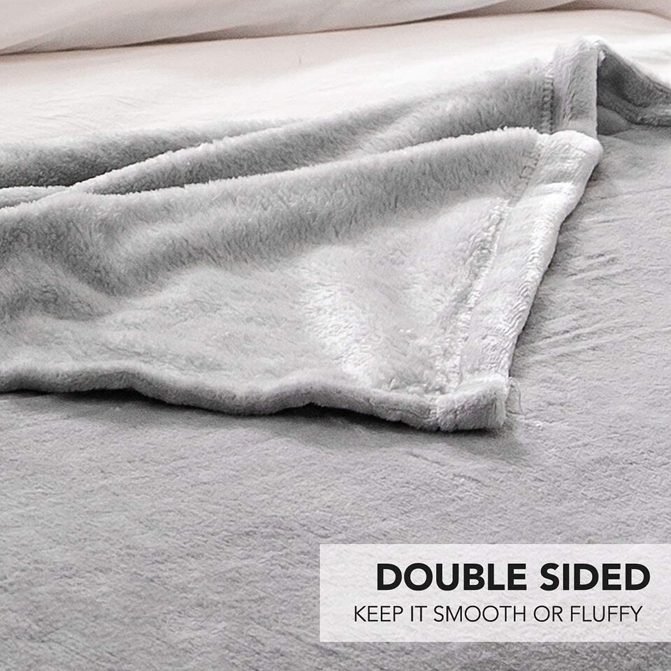 image 1 of Keplin Flannel Fleece Throw Blanket Soft Plush Microfibre Bedspread
