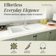 image 4 of Fireclay Kitchen Drop In Sink - 1.5 Bowls & Grooved Draining Area (Wastes Sold Separately) - White - 1010mm x 525mm - Balterley