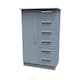 image 4 of Trent 5 Drawer 1 Door Childrens Wardrobe in Denim Blue (Ready Assembled) | Blue | Denim Blue