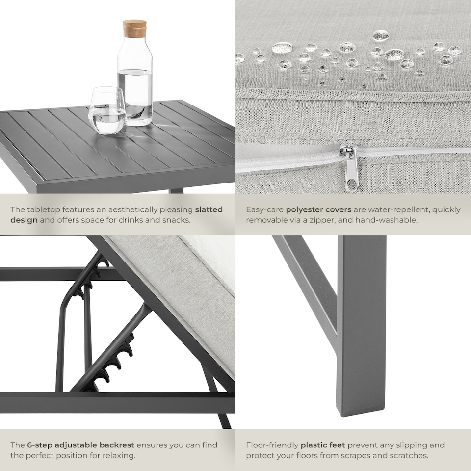 image 1 of Garden Lounge Set Faro Corner Sofa Outdoor Aluminium