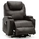 image 2 of Cinemo Dual Motor Rise Recliner Bonded Leather Heat & Massage Chair (Brown)