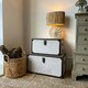 image 5 of Hestia Beige Ceramic Lamp with Raffia Shade Cream | Beige