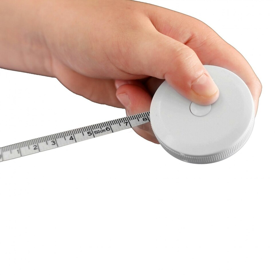 image 1 of Oypla White 1.5m/60" Round Fabric Tape Measure with Plastic Case