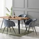 image 8 of Set of 4 Vittorio Velvet Dining Chairs with Black Metal Legs, Quilted Design Modern Accent Chair | Grey