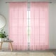 image 1 of Pair of Crystal Pink Plain Voile Panels 137 cm (54 inch) Rod Pocket Panels for Bedroom and Living Room
