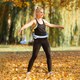 image 2 of SPORTNOW Smart Weighted Hula Hoop with 16 Detachable Knots, Light Blue