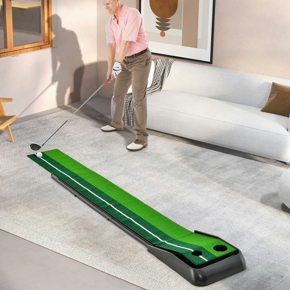 image 1 of COSTWAY 250CM Putting Professional Golf Practice Turf