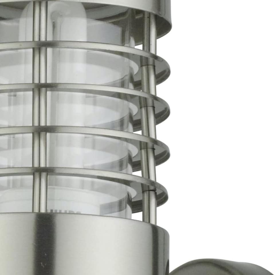 image 1 of Bloom - Brushed Stainless Steel Outdoor Motion Sensor Light | Grey | Clear | 1