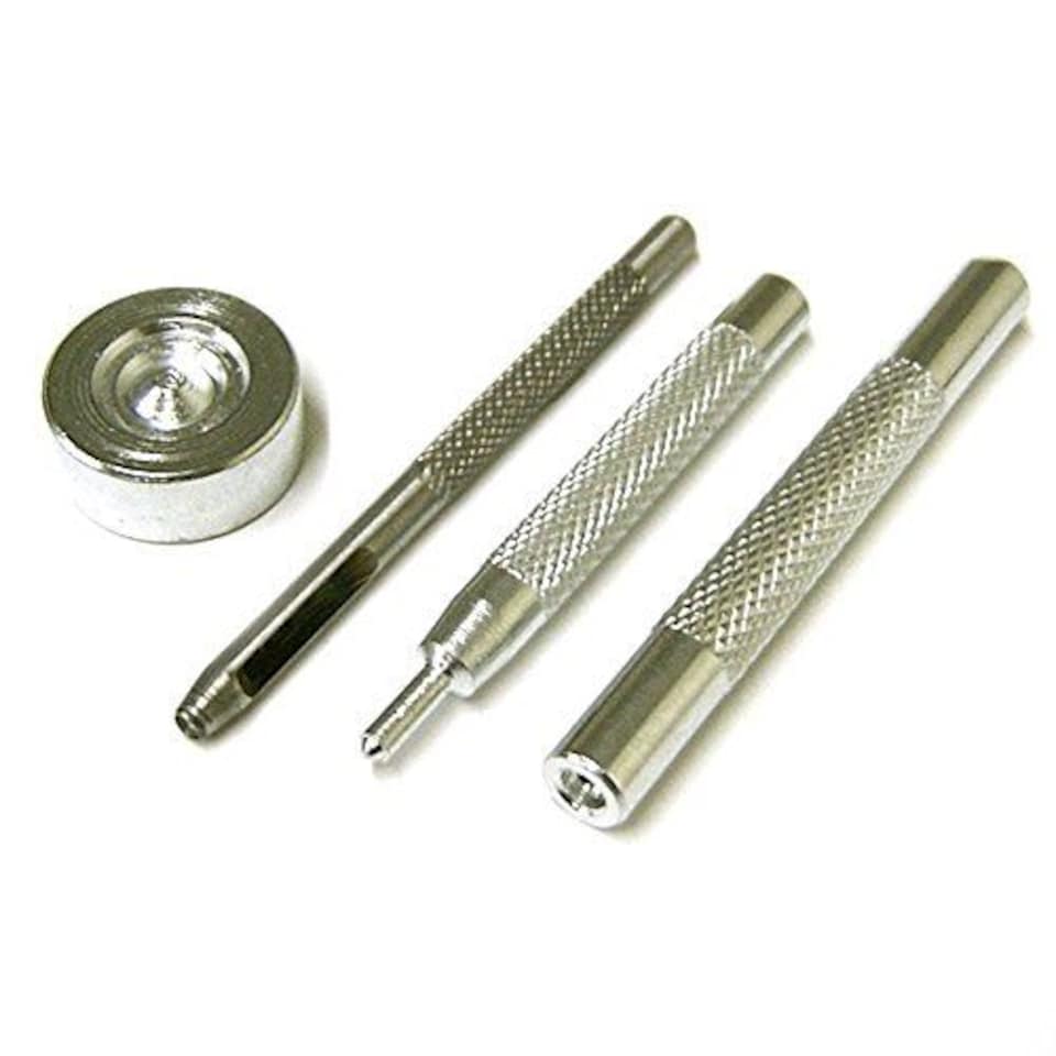 image 1 of 15mm S Spring Press Studs Fixing Tool Kit with 4 Part Setting Hand Tool
