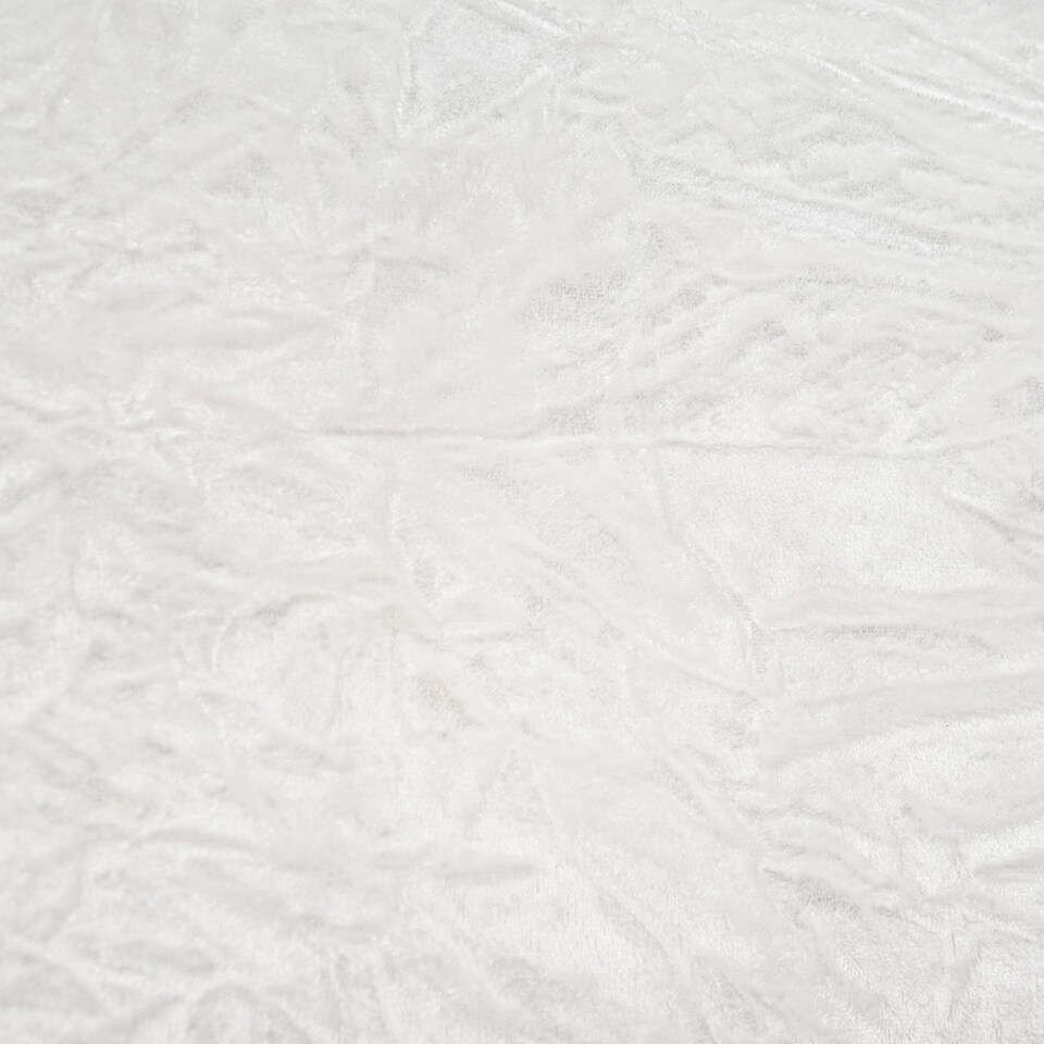 image 1 of Contemporary Designer Arctic White Crushed Velvet Fabric Rectangular Lamp Shade | White | White | 1