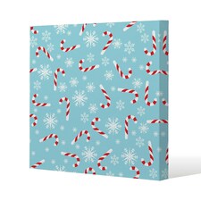 Candy canes and snowflakes (canvas) 101 x 101 x 4cm