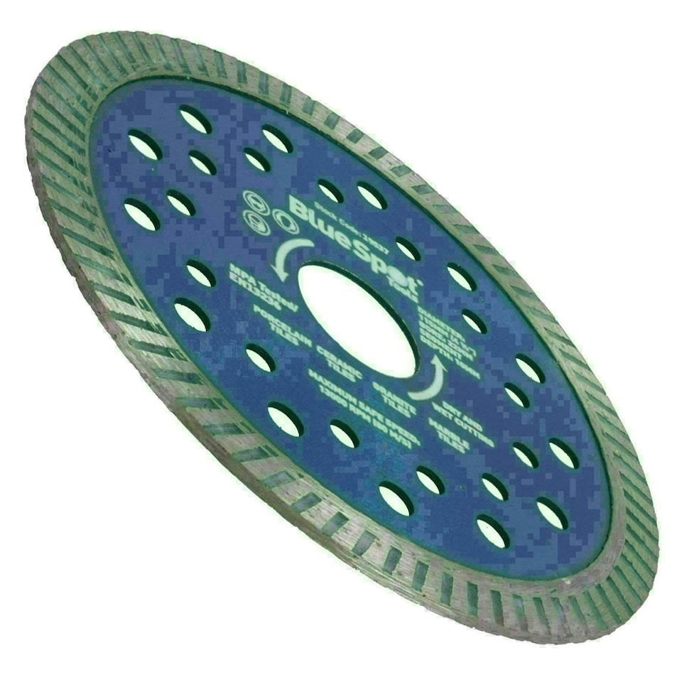 image 1 of 4-1/2in Dry and Wet Turbo Cutting Disc for Porcelain Ceramic Granite Marble 5pk