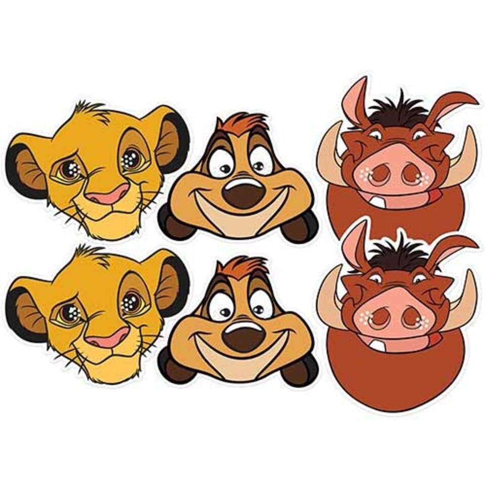 Disney Lion King Cardboard Face Masks - Pack of 6