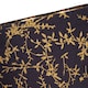 image 4 of Modern Black Cotton Fabric 12 Inch Lamp Shade with Gold Foil Floral Decoration | Black