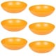 image 1 of 6 Unbreakable Plastic Deep Round Bowls Coloured Reusable Dinner and Picnic Plates | Orange | Orange | 6