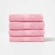image 1 of Homescapes Turkish Cotton Hand Towel Set of 4 - Pink | Pink