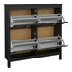 image 5 of Barcelona Shoe Cabinet 4 Flip Down Doors in Matt Black