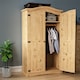 image 3 of Vida Designs Corona 2 Door Wardrobe With Shelf & Clothes Rail, Solid Pine Wood