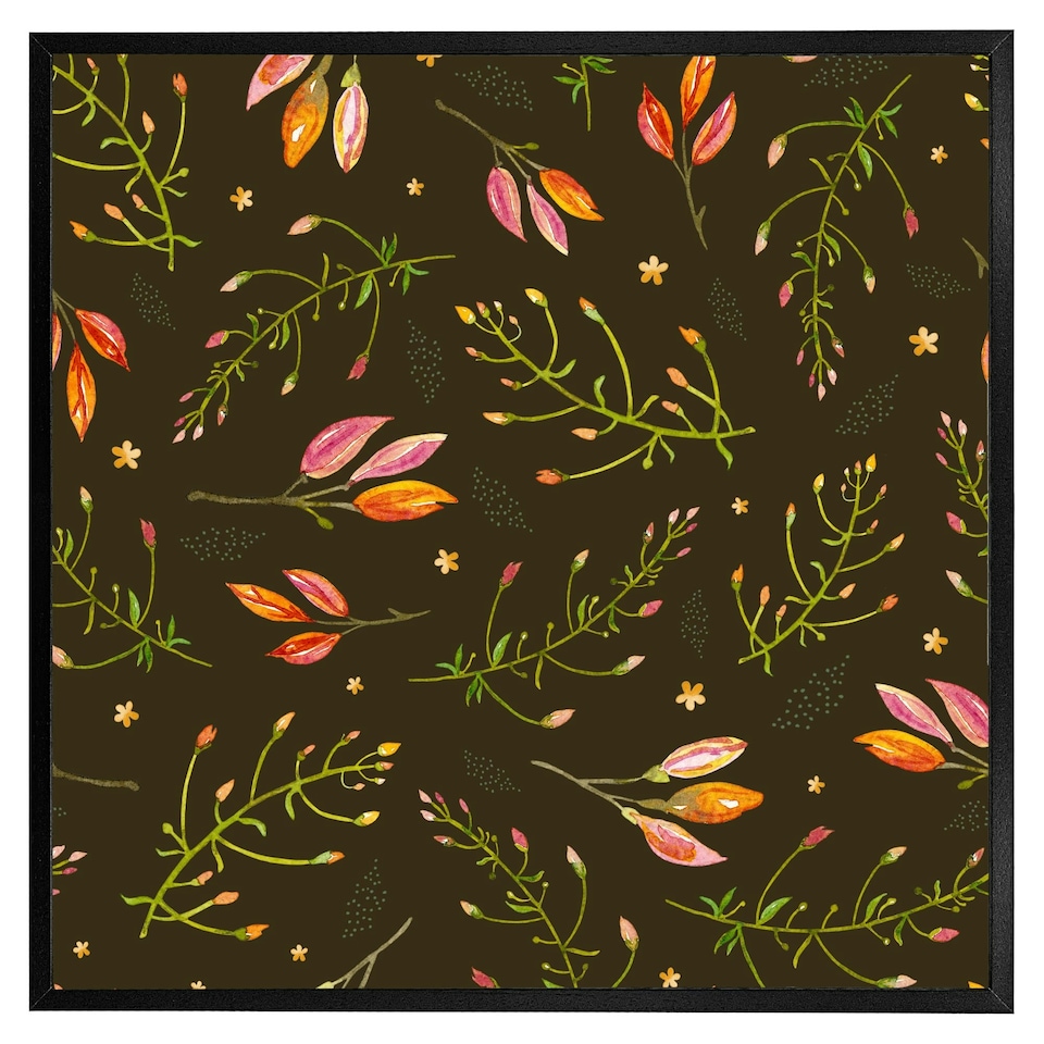 image 1 of Green branches (Picture Frame) White | S