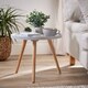 image 1 of Arcadia Light Grey and Pine Side Table