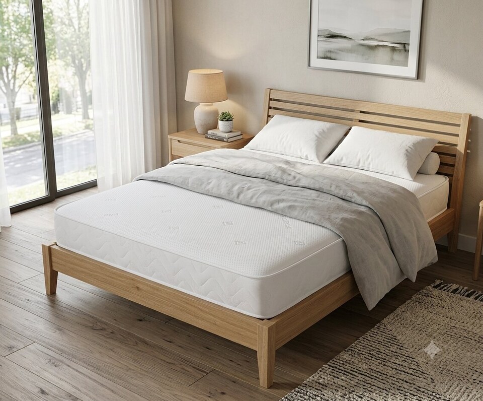 image 1 of Single Memory Foam Mattress with High Density Foam Base, Approx 6 Inch/16cm Thick, Medium Feel Mattress, Mattress In A Box