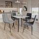 image 3 of 80cm Square Sintered Stone Top Dining Table | White | 1